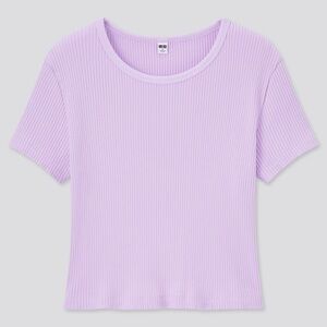Uniqlo US Women’s Cropped Ribbed Tee